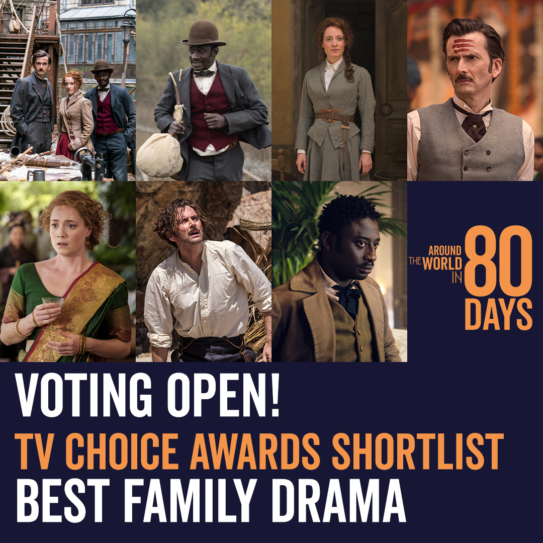 We've made the shortlist! 🎉 Thanks to all your votes, #AroundTheWorldIn80Days has made it onto the <a href="/TVChoice/">TV Choice</a> Awards shortlist for Best Family Drama! We need your support once again 🙏
Voting closes Midnight Fri 19th Aug, please do click the link below 👇
bit.ly/2Xak5Zb