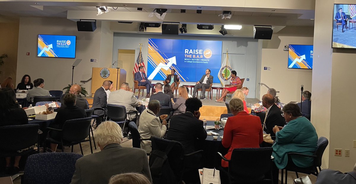 Full house <a href="/usedgov/">U.S. Department of Education</a> Raise the Bar Convening listening to students share their experiences, engagement and ideas to drive change. Nothing like the student voice to center and improve our work. <a href="/EloyOakley/">Eloy Ortiz Oakley</a> <a href="/YoungInvincible/">Young Invincibles</a> #AllAboutTheStudents <a href="/LA_Regents/">Louisiana Board of Regents</a>