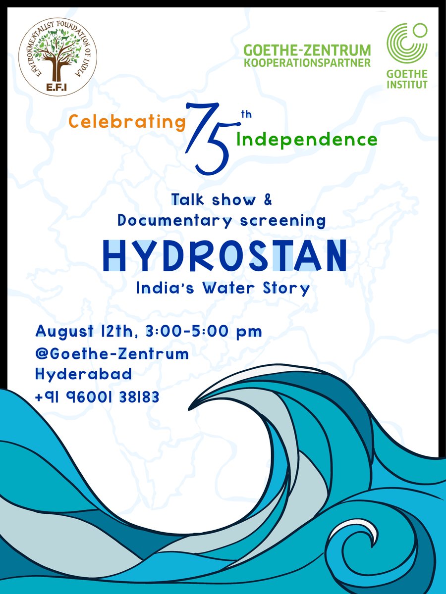 Goethe-Zentrum Hyd (@gz_hyd) on Twitter photo Tomorrow at Goethe-Zentrum Hyderabad!
Hydrostan, an E.F.I initiative for 75 years of India’s Independence.
Come join us for this event tomorrow <a href="/3/">Blair</a> PM IST. Tomorrow at Goethe-Zentrum Hyderabad!
Hydrostan, an E.F.I initiative for 75 years of India’s Independence.
Come join us for this event tomorrow <a href="/3/">Blair</a> PM IST.