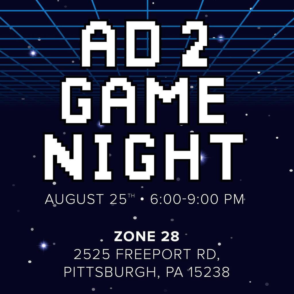 yourmomeatsmayo's tweet photo. Games, drinks, prizes, and stuff ๐พ
Link in story to register ๐ป
#gameNight #Pgh #Pittsburgh #412 #AAF #Ad2 #WhyAd2 #WinStuff @aafpgh @ad2pittsburgh https://t.co/RbnVtyNJPG https://t.co/uPhIibq7vb
