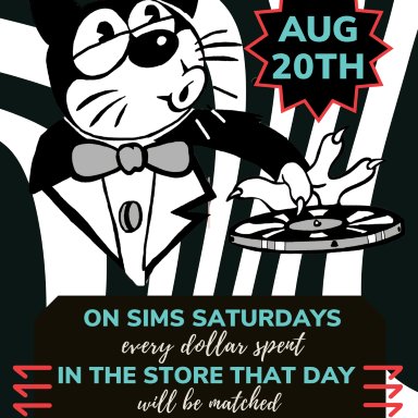 Shop at @blkvinylatx on 8/20 and all purchases will be matched with a donation to SIMS Foundation. How cool is that?!