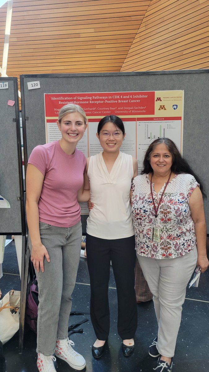 SachdevDeepali's tweet photo. So proud of Maggie Zong, a Millennium Scholars program undergrad at Penn State, who spent the summer as a UMN CREATE intern working on a CDK4/6 inhibitor resistance project with @summerloug and Courtney in the Sachdev lab! Way to go! @UMNCancer 
@umnmedschool 
@penn_state https://t.co/xa7OgwRsbP