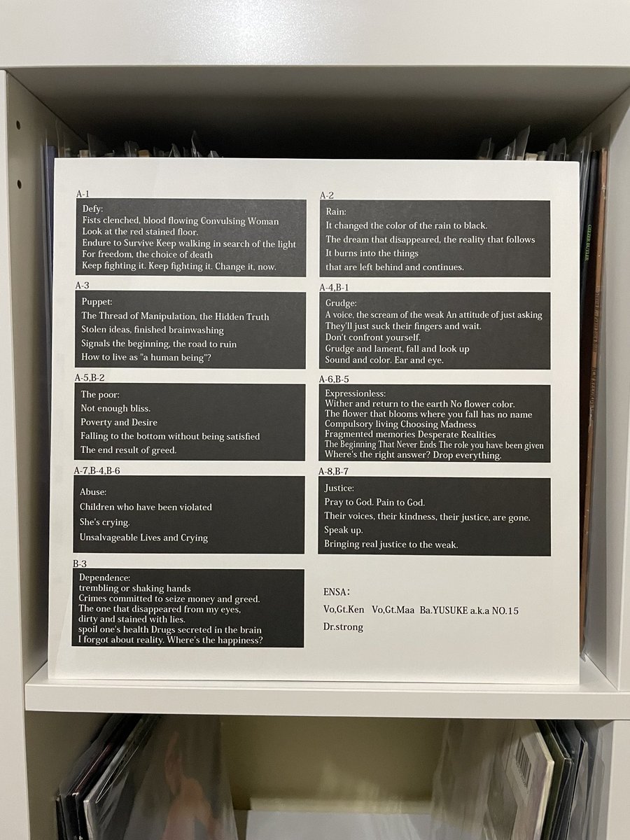 La segunda colaboración internacional de Catábasis es con el LP de los japoneses #ENSA. Unos chicos que se mueven por el #emoviolence, #neocrust y os podrán recordar muy mucho a formaciones como Ekkaia, Carol, Shikari...

Disponible en la web y bandcamp.