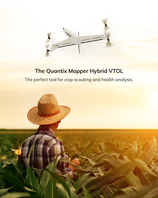 josh_weisenthal's tweet photo. Quantix Mapper hybrid VTOL is the perfect tool for crop scouting and health analysis. It is fully automated, tablet operated, no internet required which means time to time updates are done by simply updating the maps on an existing device.
#DPRO #drones #agriculture #DFLY https://t.co/wjdTK8EzLi