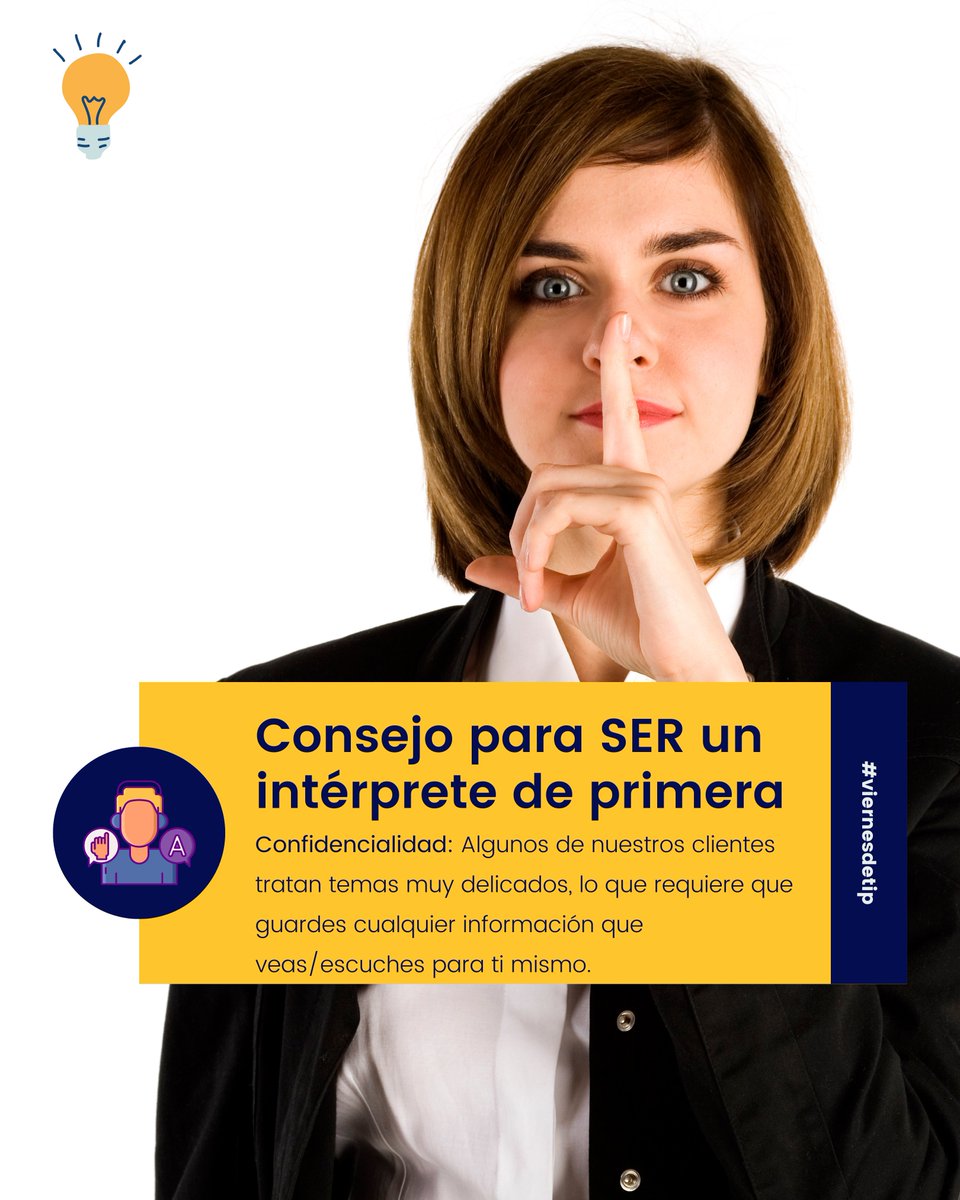 PuenteLenguas's tweet image. ⚠️Hoy #viernesdetips dejamos este importante recordatorio.  

#serintérprete
#interpretación
#punteentrelenguas
#interpreterservices
#interpretersnetwork
#signlanguageinterpeter
#intérpretessimultáneos
#comunidaddeinterpretes
#intérpretedelenguadeseñas
#interpretedelenguadesignos