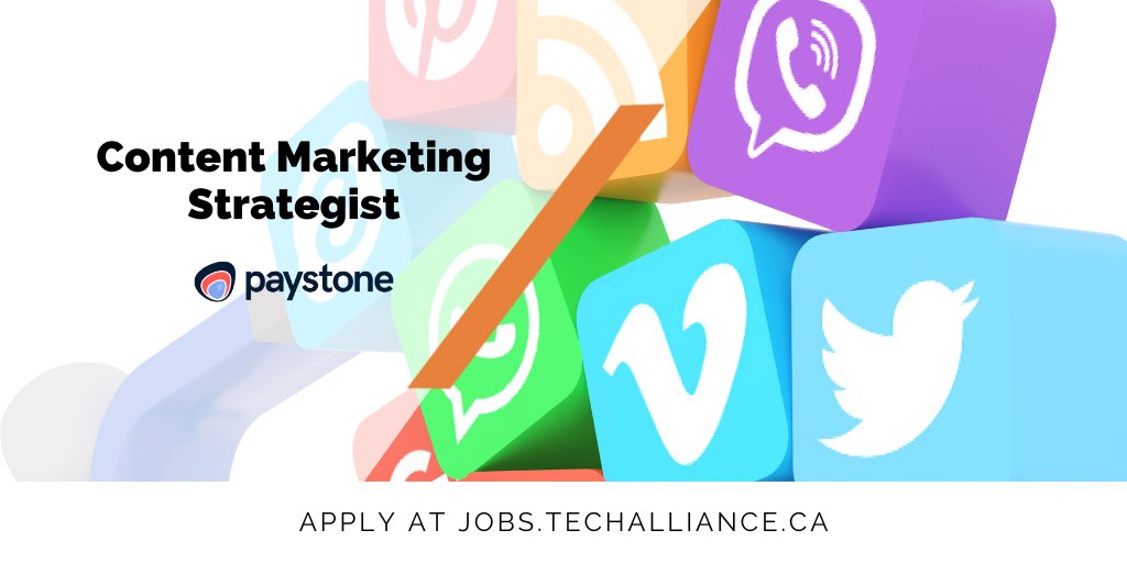 TechAlliance's tweet photo. Content Marketing Strategist wanted at @getpaystone
Responsibilities include:
➡Write SEO-focused copy for blogs, case studies, etc
➡Publish and update content on the website
➡Manage social media channels
Apply at https://t.co/RVGHCMLh2m
#TechAllianceJobs #LdnOntJobs https://t.co/sD9hloTRes