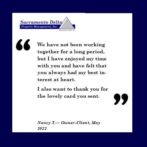 SacDeltaPM's tweet photo. Kudos for Carol Quinn! 👍
#propertymanagement
#kudos
#customerservicegoals
#sacdeltapm
#someonetocounton https://t.co/7aL52rfwe6