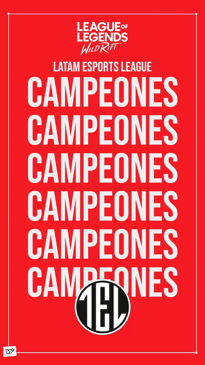 #WildRift | Latam Esports League

¡SOMOS CAMPEONES! 🏆🥇

Después de una final intensa nos coronamos campeones de la primera edición de la LEL.
 
¡Enhorabuena vampiros, vamos por más! 🥳

#GoVenTrue #NeverGiveUp ⚪️🔴⚫️