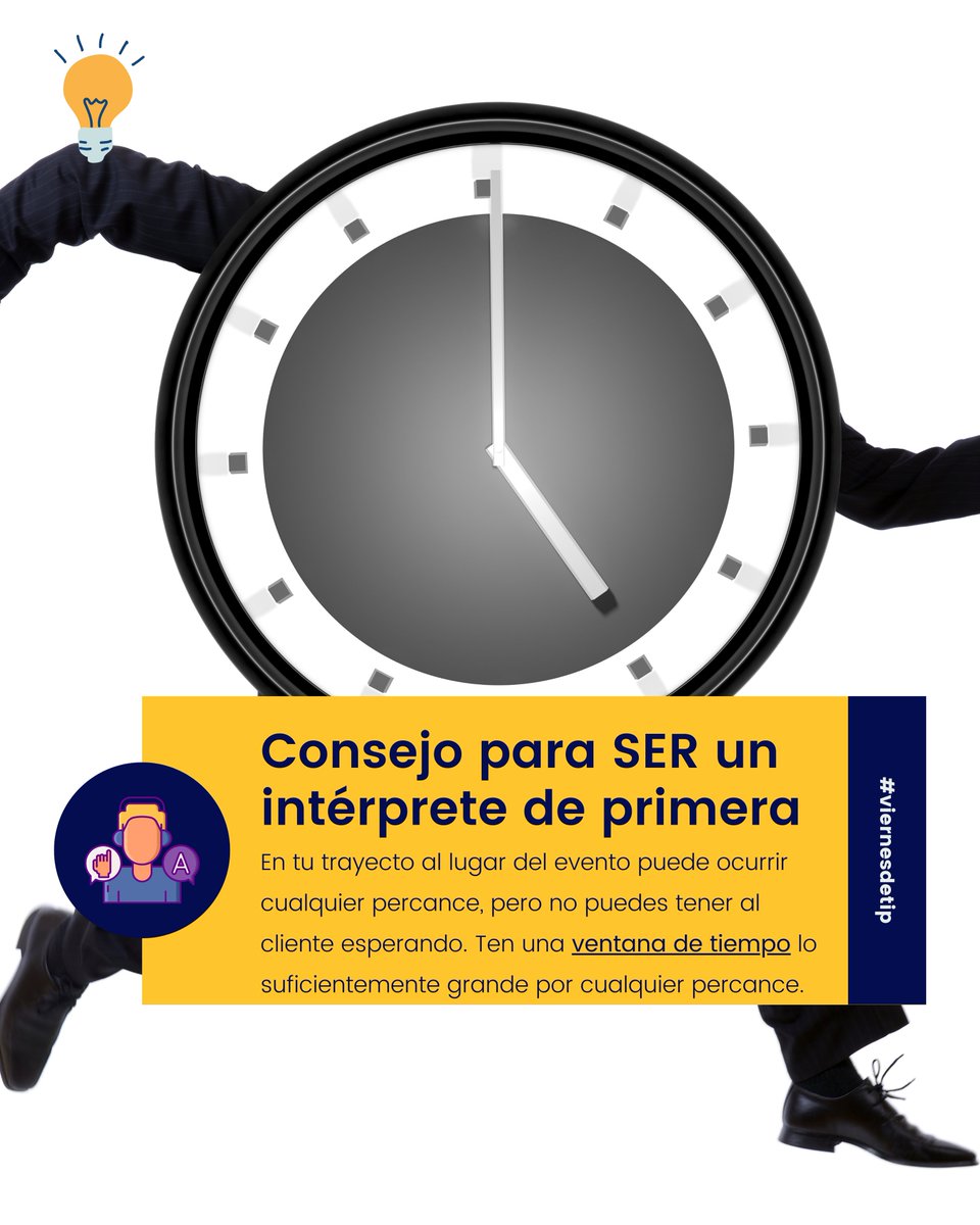 PuenteLenguas's tweet image. ¿El tiempo es tu pero enemigo? Esperamos que esta recomendación te sea útil #viernesdetips✅.

#serintérprete
#interpreterslife
#punteentrelenguas
#signlanguageinterpeter
#intérpretessimultáneos
#comunidaddeinterpretes
#intérpretedelenguadeseñas
#interpretedelenguadesignos