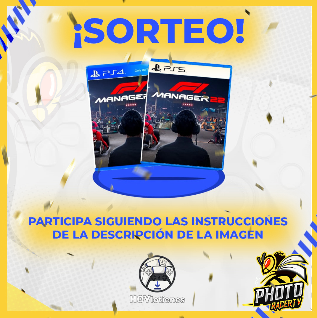 🚨🚨¡SORTEO un *F1 MANAGER 22*! 

Solo sigue estos 3 sencillos pasos:

✅Da RT a este Tweet
✅Sigue a <a href="/photoracertv/">PhotoRacerTV 🐝</a> y <a href="/LotienesHOY/">Elige tu Videojuego y lo tienes ¡HOY!</a> 
✅Menciona en comentarios a 2 amig@s a los que le guste la F1

El ganador lo daremos el 24 de agosto
*Versiones PS4 o PS5

¡Te deseo mucha SUERTE!🍀