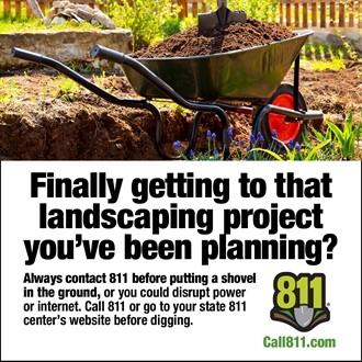 mkieba's tweet photo. Did you know that every few minutes an underground utility line is damaged because someone decided to dig without contacting 811? Today is 8/11 Day (Aug. 11), and a great reminder to always @call811 before you dig for any outdoor project. #Call811 #811Day #811beforeyoudig https://t.co/cSmNcpyMBk
