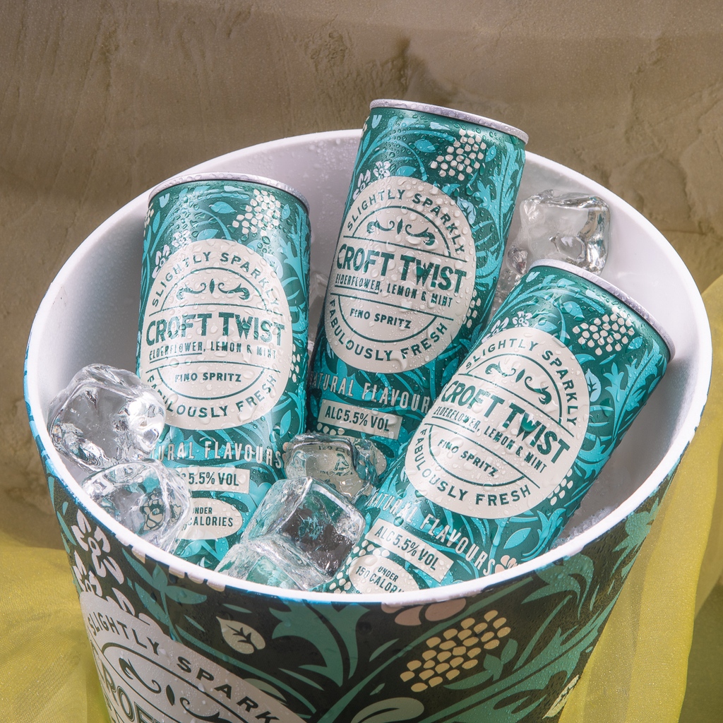 RandRDrinkers's tweet photo. Is there anything more inviting than a bucket full of ice-cold @CroftTwist? Perhaps if the bucket was human-sized..? Made from Fino sherry and British cordials, serve over ice and garnish with basil and lemon for a thirst-quenching summer #apertif. Cheers! 🥂 https://t.co/MXHd1sGg5y
