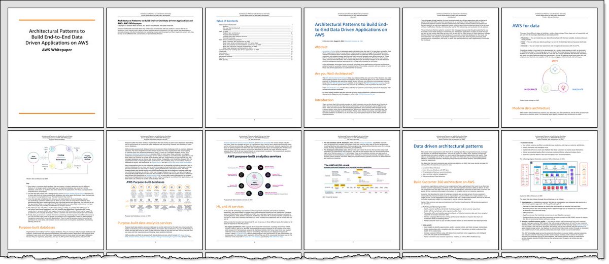 jeffbarr's tweet image. New: Architectural Patterns to Build End-to-End Data Driven Applications on #AWS - docs.aws.amazon.com/whitepapers/la… 

&quot;...we present some commonly used data-driven applications and proven architectural
patterns based on successful customer implementation.&quot;