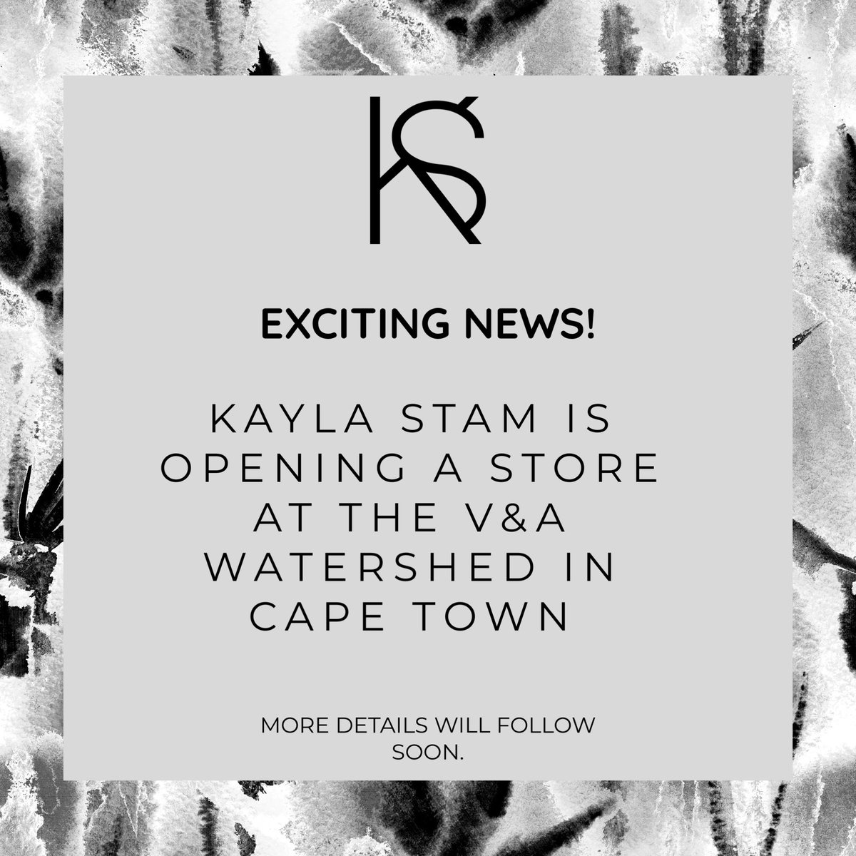 This year keeps surprising me! I’m so proud to announce that I’ll be opening a space at The V&amp;A Watershed in Cape Town soon #kayla_stam #madeinsouthafrica