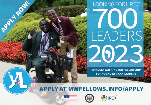 2023 applications for the <a href="/washfellowship/">MandelaWshFellowship</a> are available to all interested young African leaders who hope to make a difference in the world. Apply for the Fellowship at mwfellows.info/apply and learn more about eligibility and accommodations. #YALI2023