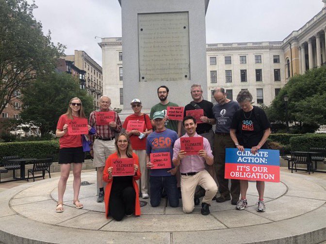 350Mass's tweet photo. Thank you to our 350 Mass members, Mass Power Forward, and all the climate activists that attended today’s action at the State House. We showed up, will you @MassGovernor? 

#SignMAClimateBill #ActionNotAgita #BlowUsAway #ClimateActionNow #mapoli https://t.co/y1wpVIR8W0