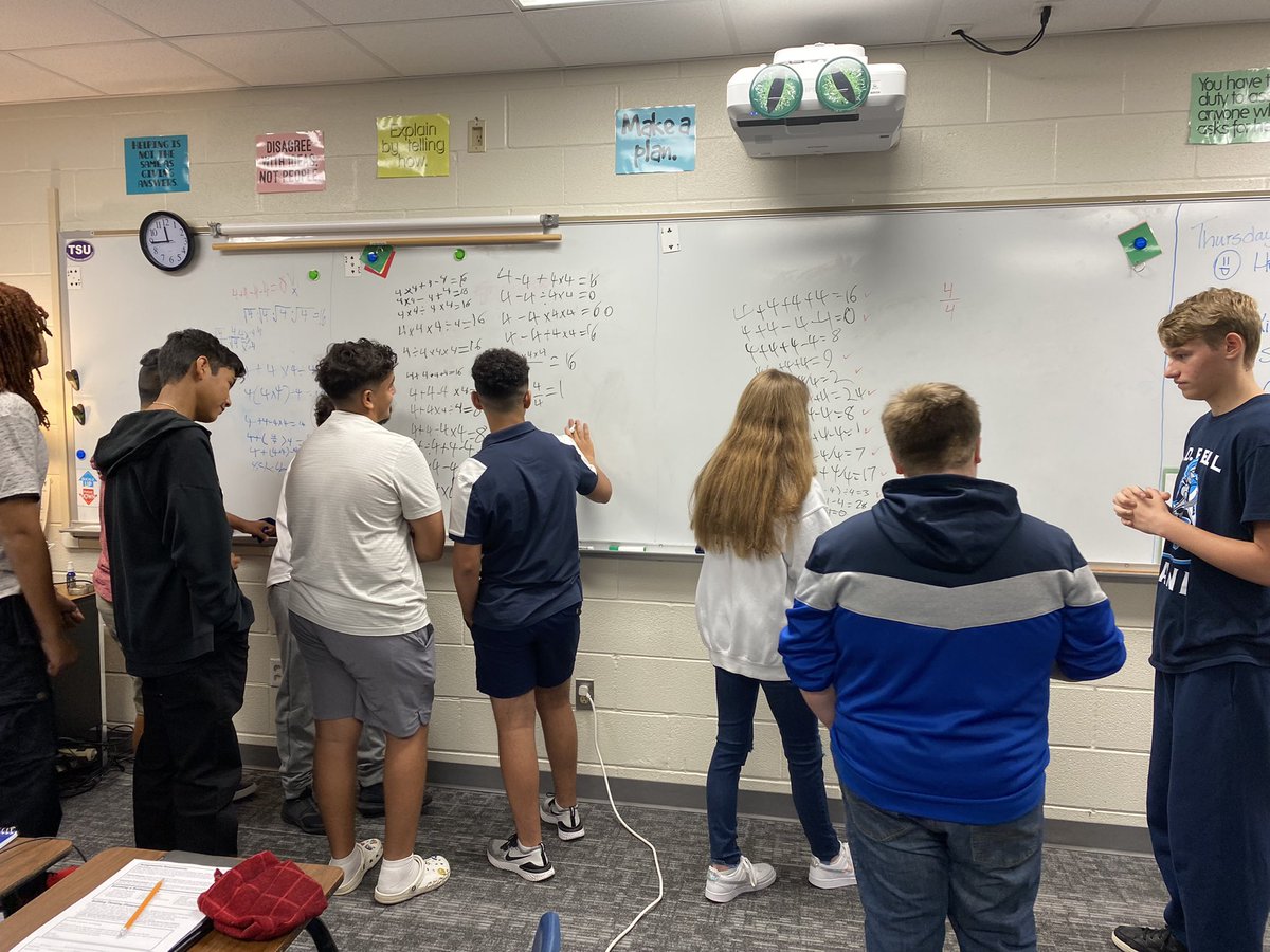Momma_Cos's tweet photo. Squarable numbers & 4 4’s. CJH Geometry Scholars are a #thinkingclassroom ! #VNPS #WorldClassEngagement #HEBISDStrongerTogether @KatinaRhodesCJH @MathforLove @pgliljedahl https://t.co/JTfqIGZz9j