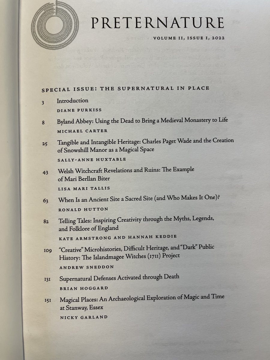 PreternaturePSU's tweet photo. *Preternature: Critical and Historical Studies on the Preternatural* is now on Twitter! We publish articles on magic, witchcraft, spiritualism, occultism, esotericism, demonology, monsters, &amp; much more. 🧙‍♀️🪄👻👹

Check out our latest exciting issue on "The Supernatural in Place"! https://t.co/nvzgoV04pe