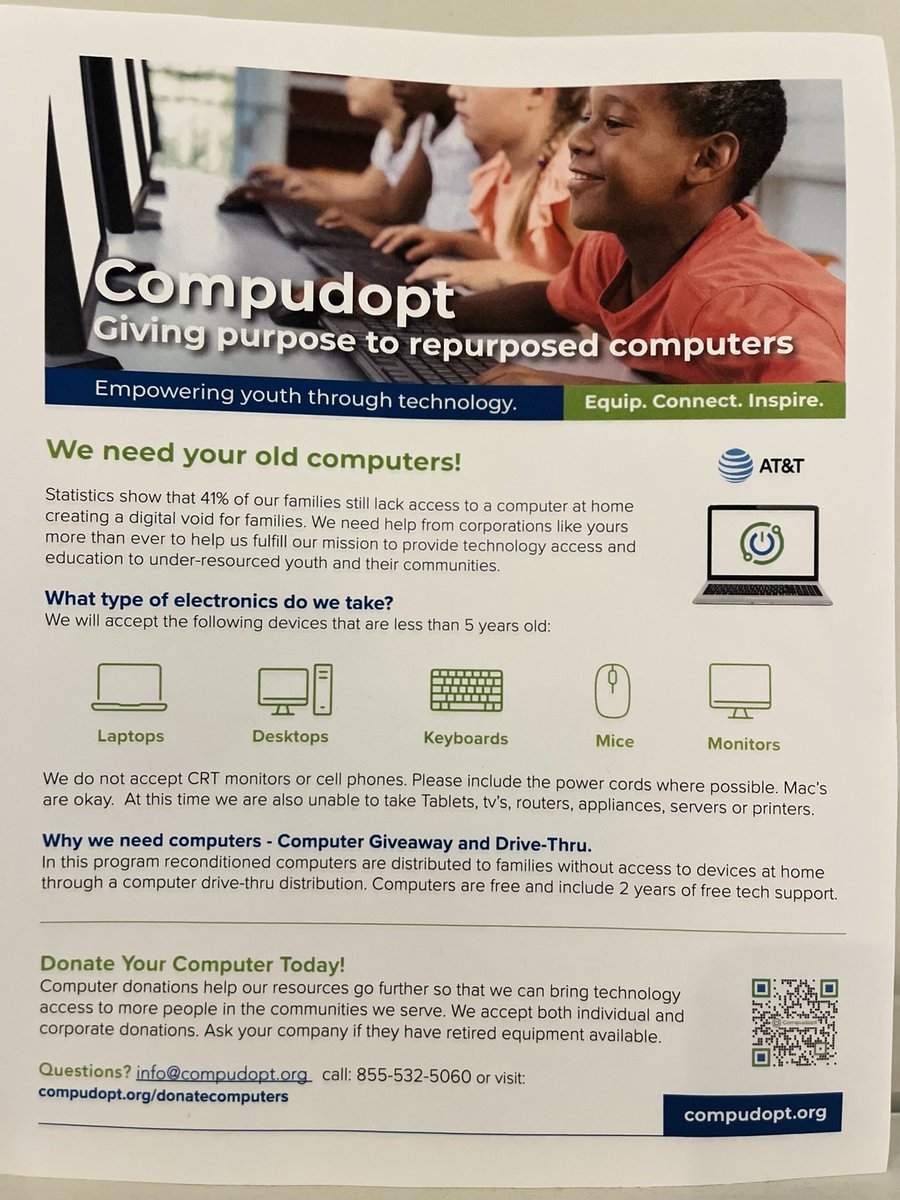 Robbie Gamboa (@gamboa_robbie) on Twitter photo Hi AT&T Fam 👋 Please help share the below 👇 and/or donate if you have any old computers 🖥 Grazie 💙❤️ <a href="/NtxSignature/">NTX SIGNATURE</a> <a href="/NTX_Market/">The NTX Market</a> Hi AT&T Fam 👋 Please help share the below 👇 and/or donate if you have any old computers 🖥 Grazie 💙❤️ <a href="/NtxSignature/">NTX SIGNATURE</a> <a href="/NTX_Market/">The NTX Market</a>