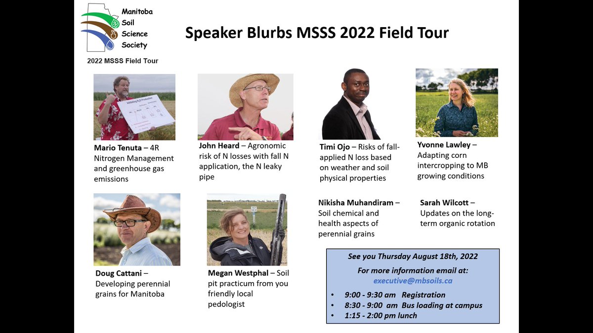 MSSS Field Tour 2022

You can’t beat this group of speakers!
 
We’ll cover 4R Nutrient Management and the N cycle, intercropping, perennial grains, organic farming, soil health, and ag weather.

See you Thursday, August 18th, 2022