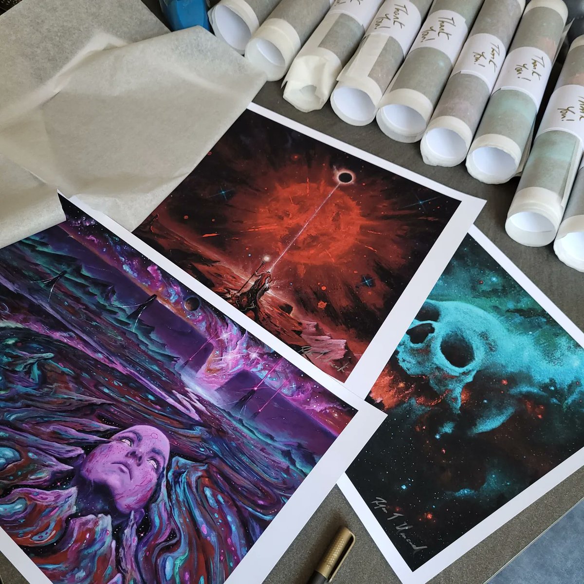 Ryan_T_Hancock's tweet photo. Packaging print orders today! Will have them sent very soon
Thank you to everyone that got one, I really appreciate it!ππ
I still have some prints available on my store if anyones interested!
https://t.co/fDuNdgfazx
#ryanthancock #prints #artwork #artprints #scifiart #scifi https://t.co/zLRAHWJpUp