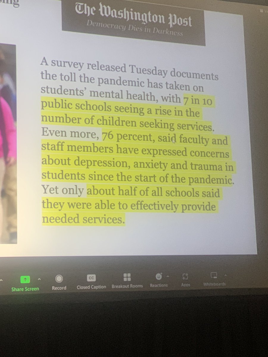 CounselorMs's tweet photo. Keynote from Dr Thomas Insel. We need more help and support in our schools. Check the final sentence. #pptl22 https://t.co/hjxOUerkFb