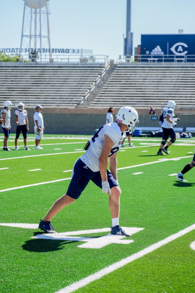 UCDfootball's tweet photo. First day in pads. Another day closer! #GoAgs https://t.co/ZNEmEUFO9w
