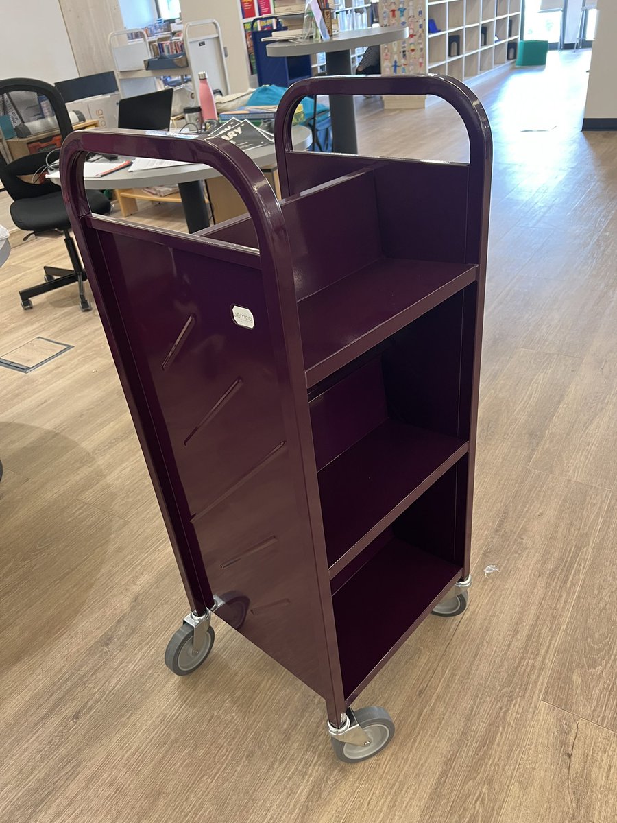 Back to school was a bit bumpy buuuut hammering the wheels into this beaut was very enjoyable 🤣 #newtoys #librarytrolley #besttrolleyever <a href="/demco/">Demco</a>