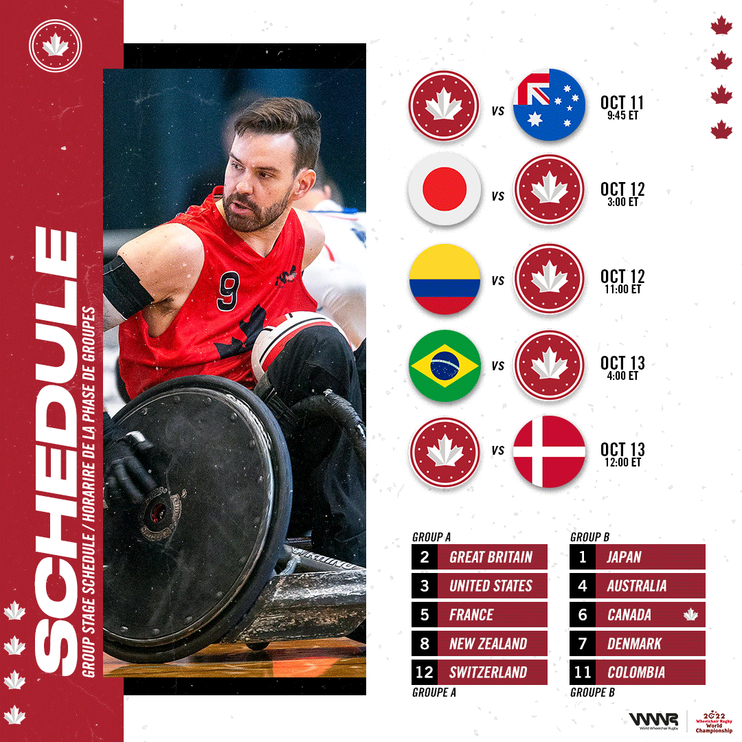Mark your calendars 📆.
Here is our group schedule for World Championships.
/

Marquez vos agendas 📆.
Voici notre horaire de groupe pour les championnats du monde.