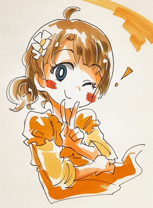 ピースおさげ桃子ちゃんセンパイ。 