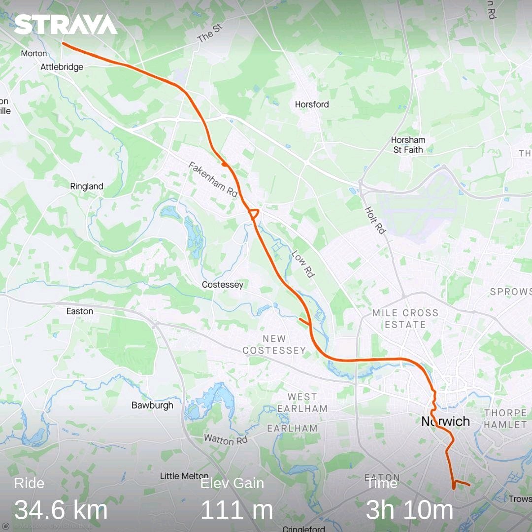 Running2staysa1's tweet photo. Small's longest cycle ride, there was another 5.5km but garmin died. Stops for a picnic & a paddle. Practice for a longer cycle at the end of the month. #cycling #cyclewithkids #islabikes #norfolk #marriottsway https://t.co/SyF2QHbhzX
