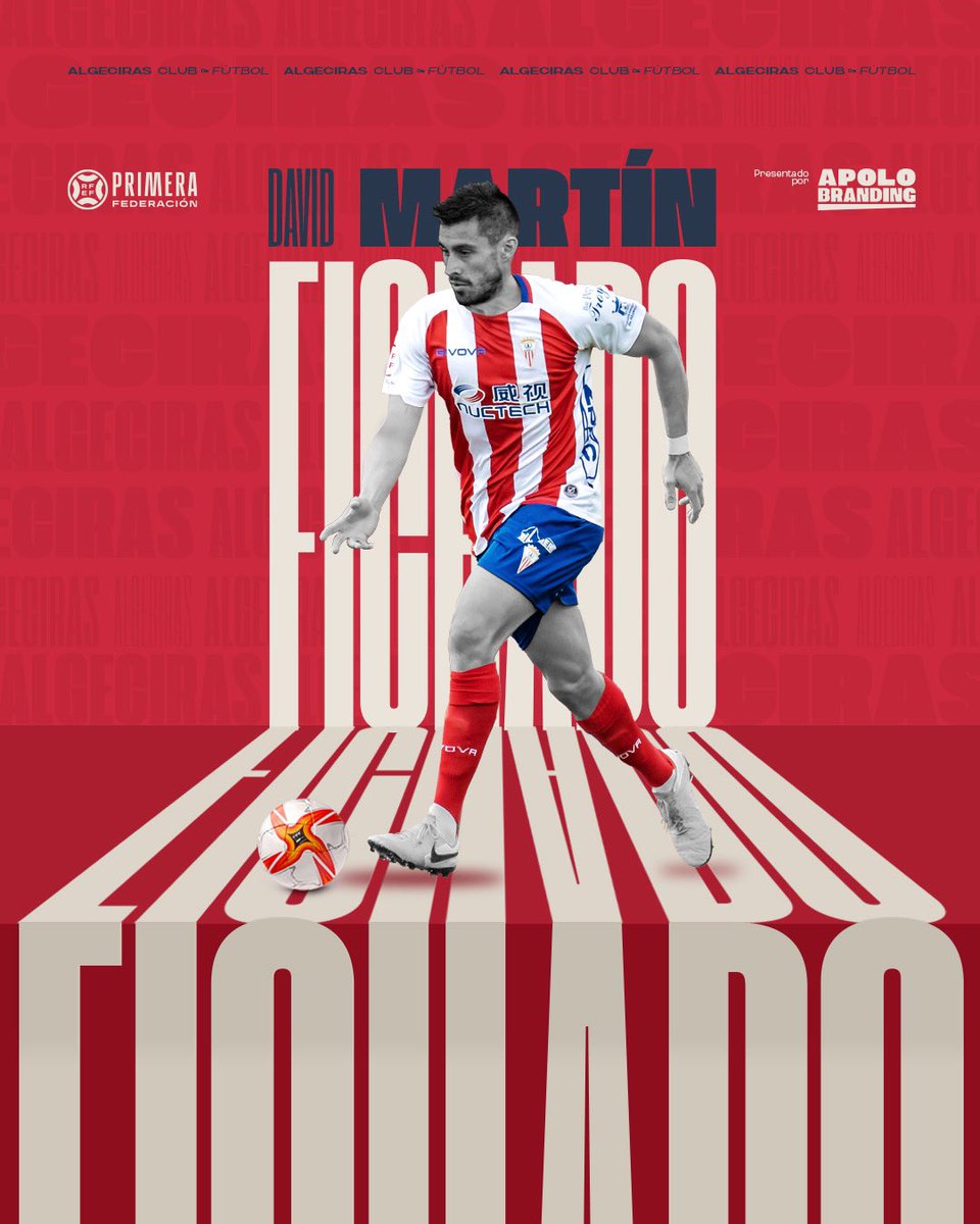 AlgecirasCF's tweet photo. 🙌🏼FI-CHA-DO🙌🏼

El extremo segoviano defenderá nuestros colores hasta 2024.😏

¡Bienvenido a tu nueva casa @David_Martin27!🔥

👉🏻 https://t.co/rPW9NSZ7ol https://t.co/jjm07eyxey