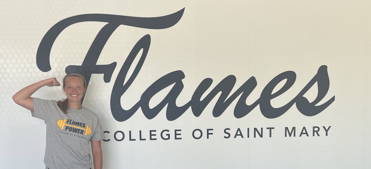 Congratulations to @gabbyfelker for being the first ever to EARN a  <a href="/CSM_Flames/">Flames Athletics</a> Power shirt. She took first in 4/4 of our Day 1 fitness tests!