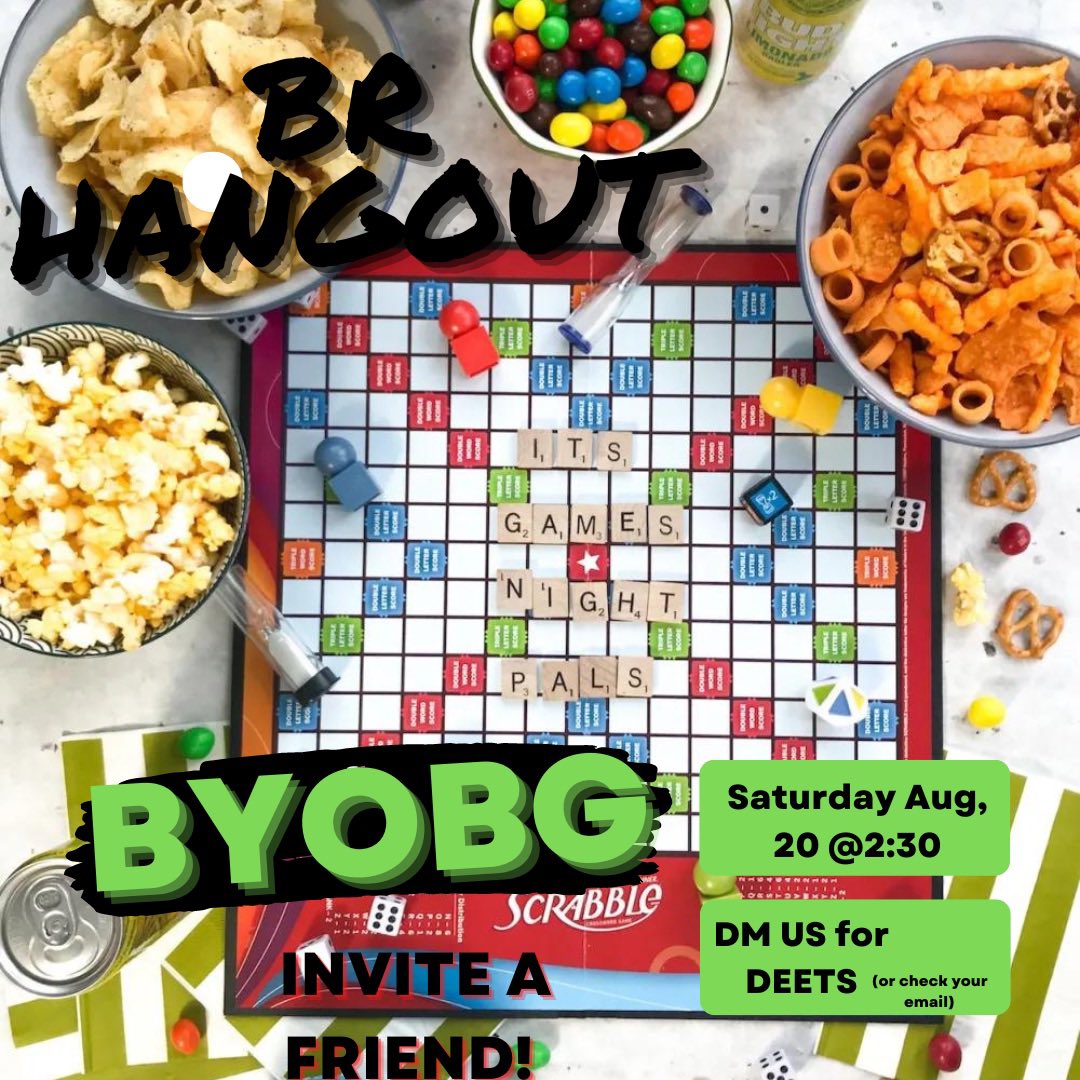 LouisianaSCL's tweet photo. It’s a board game *evening* at Andrew’s appt. 2:30 till with snacks and treats. Bring your favorite board game and we will vigorously argue over what to play! DM us for specific info! This is also a chance to grab a T-Shirt or maybe even a neat LSCL sticker from NATS! https://t.co/qIXqRwYl7S