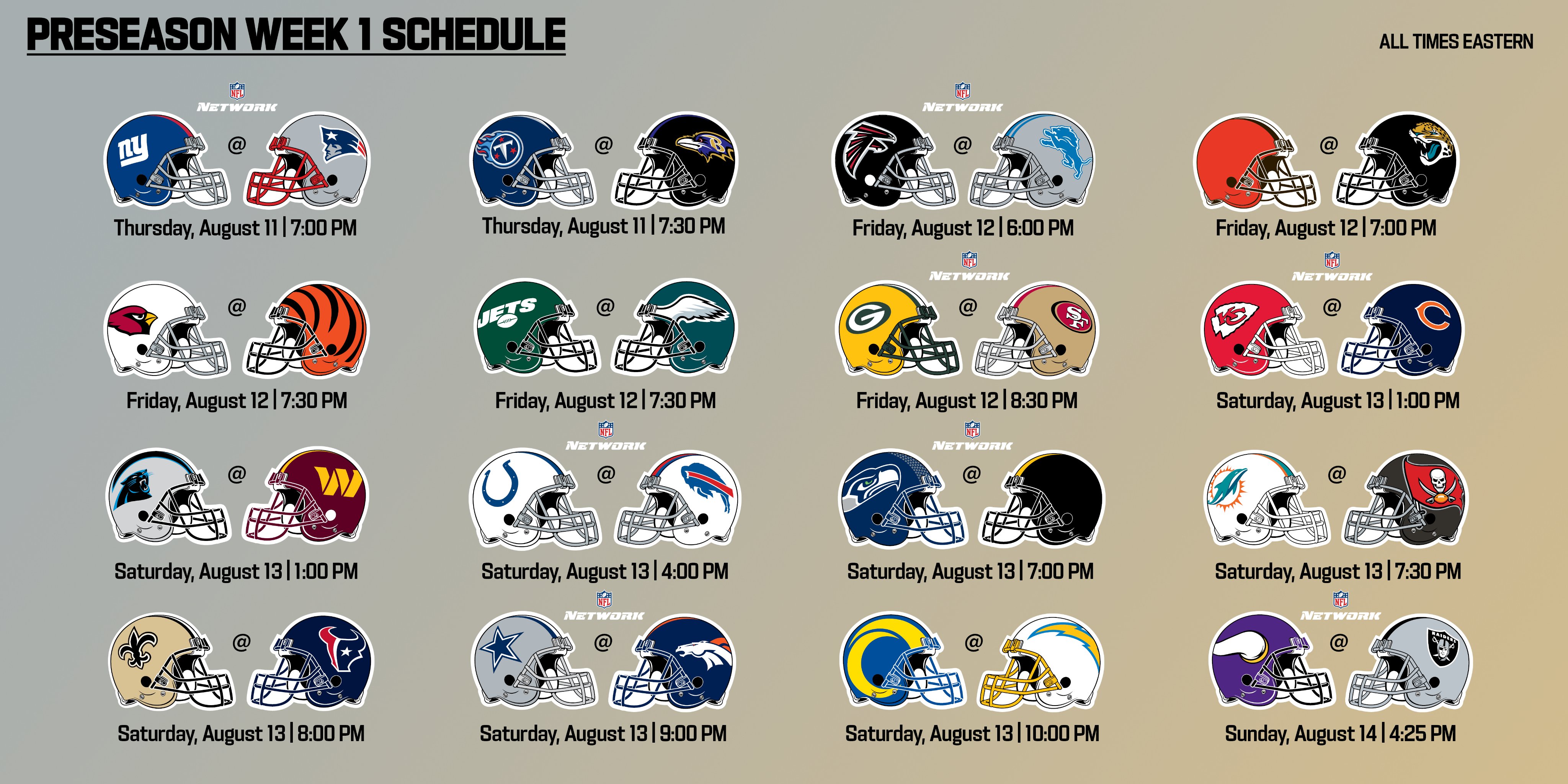 nfl games preseason week 1