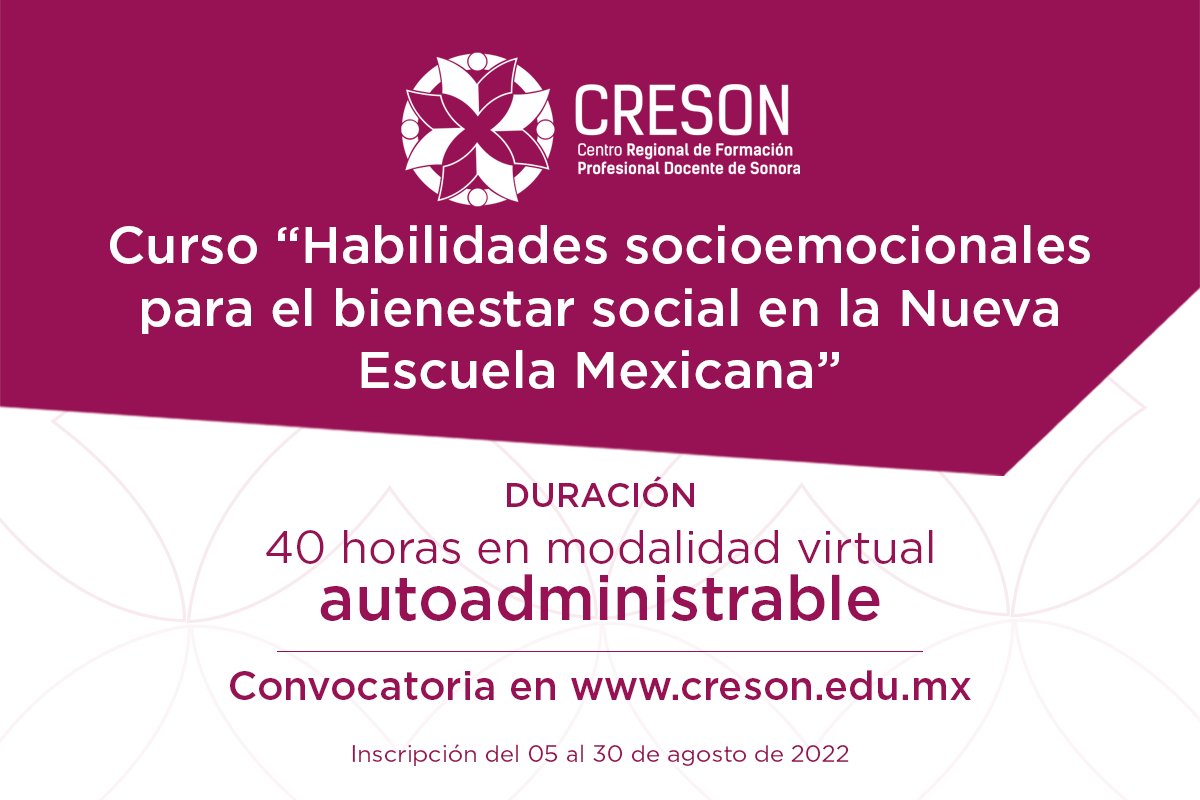 ¿Te interesa aprender sobre habilidades socioemocionales para el bienestar social? ¡Este curso es para ti! 😃

🗓️ Tienes hasta el 30 de agosto para inscribirte.
📍 Modalidad virtual.

👉 Convocatoria: bit.ly/3vKoy5I

#EducaciónContinua