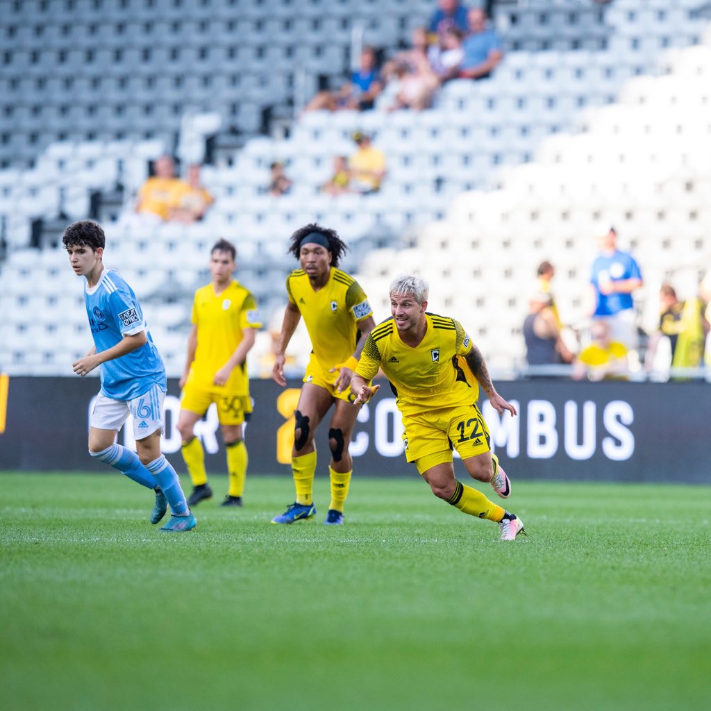 ColumbusCrew2's tweet photo. Say hello to the new kid on the block!👋 

Tristan Weber clocked his first minutes with Crew 2 during last Sunday’s win against NYCFC II. 

#Crew96 | #VamosColumbus https://t.co/MIqHfhu7zy