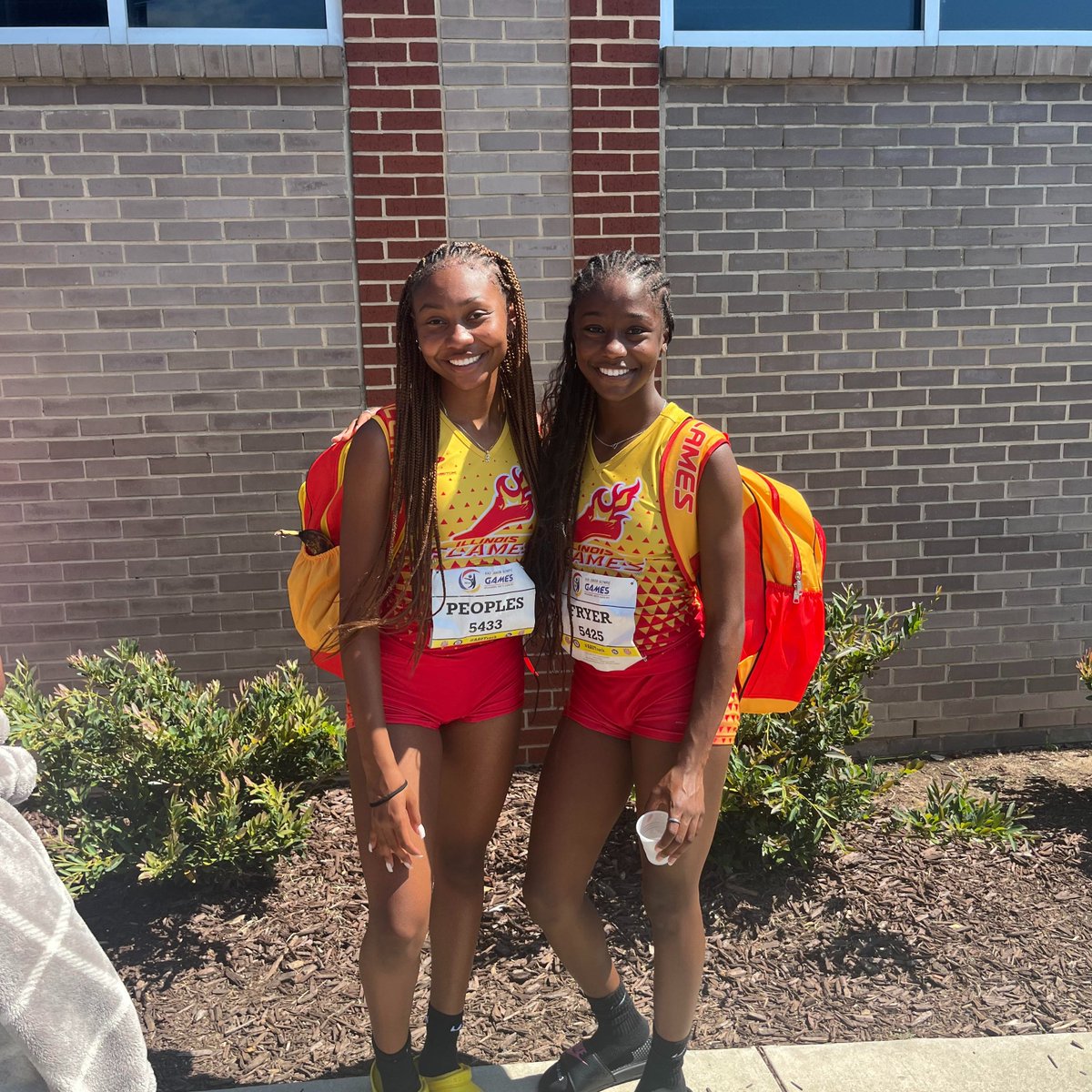 Bethany Peoples '23 (on the left) finished 20th in the nation at this year’s Junior Olympics in track at North Carolina A&T. Great job, Bethany! #CelebrateMarian