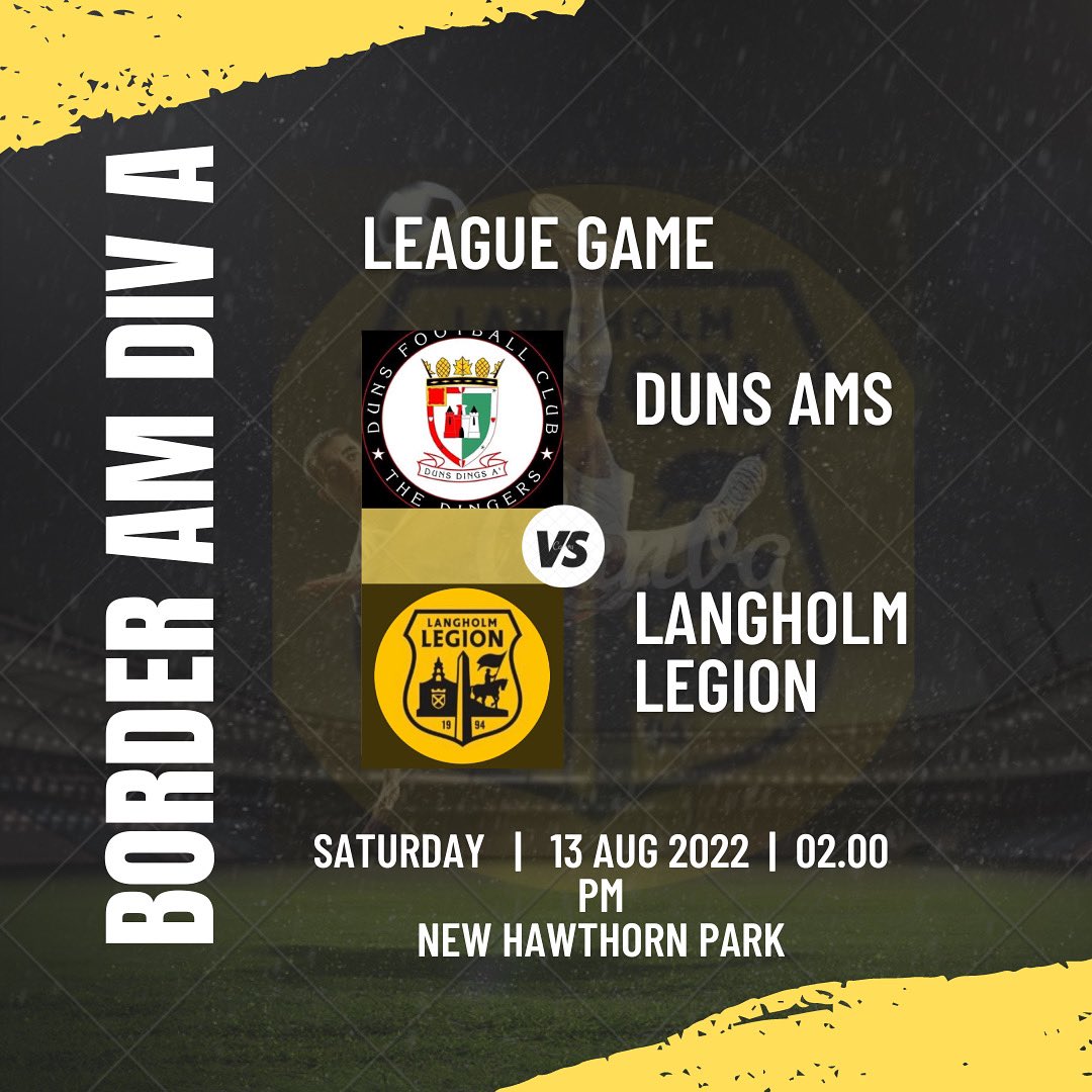 Season 2022/23 gets underway as we travel to last years champions Duns Ams this Saturday. A tough challenge for the lads on which will be a hot afternoon. 

#thelegion