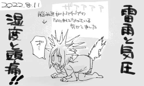 外では雷鳴が轟き、室内では怪物(けぶつ)が生まれていました 