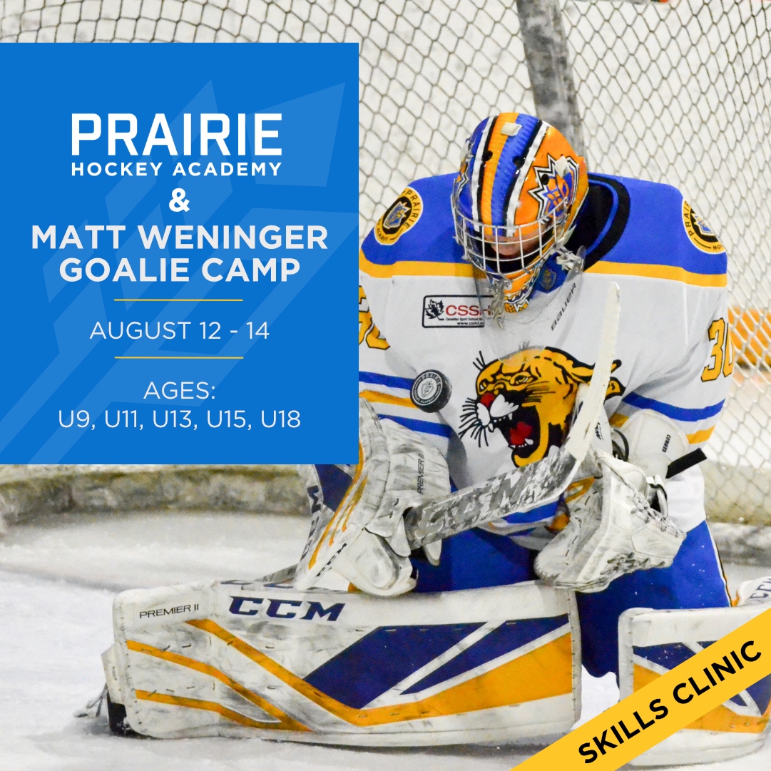 MATT WENINGER GOALIE CAMP STARTS TOMORROW

5 Spots Left in the U9/U11/U13 age groups. 

GUEST COACHES ANNOUNCEMENT 
Adam Evanoff
Chase Coward
Ryley Gross

#prairiepower