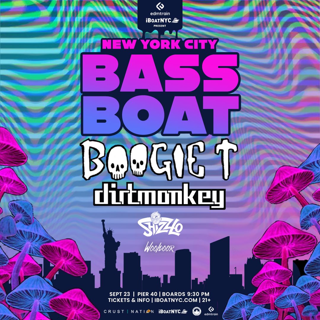 wooldoormusic's tweet photo. NEW YORK CITY!! 🗽

Super stoked to be back opening for @boogietmusic @dirtmonkeymusic and @ShizzLoMusic on a Hornblower along the Hudson River!!

If you’re not able to attend Lost Lands or Wakaan, you’re definitely not gonna wanna miss out on this sellout event 🛥🛥 https://t.co/AJzZ9fTwfq