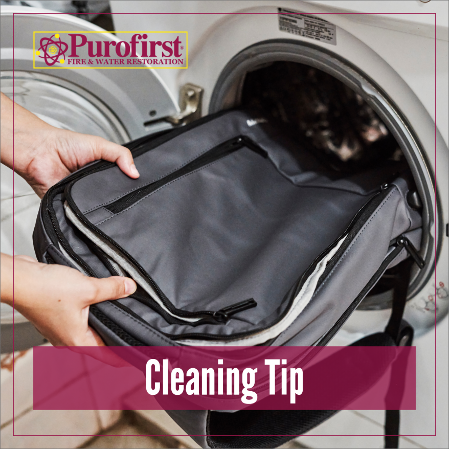 PurofirstDMV's tweet photo. Before school starts, clean your backpack! If its label says it's machine-washable, use cold water and gentle detergent, washing it on a gentle cycle. Use dish soap and warm water with a soft cloth to wipe clean when hand washing it. Let it air dry.

#Cleaning #Clean #Purofirst https://t.co/SwkEujQcUi
