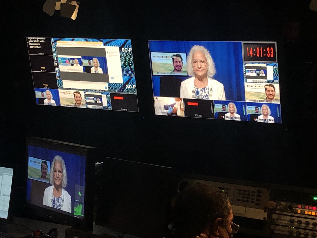 Debra Tice going out on CBS News today on the 41st birthday of her son Austin. From <a href="/PressClubDC/">National Press Club</a> studios