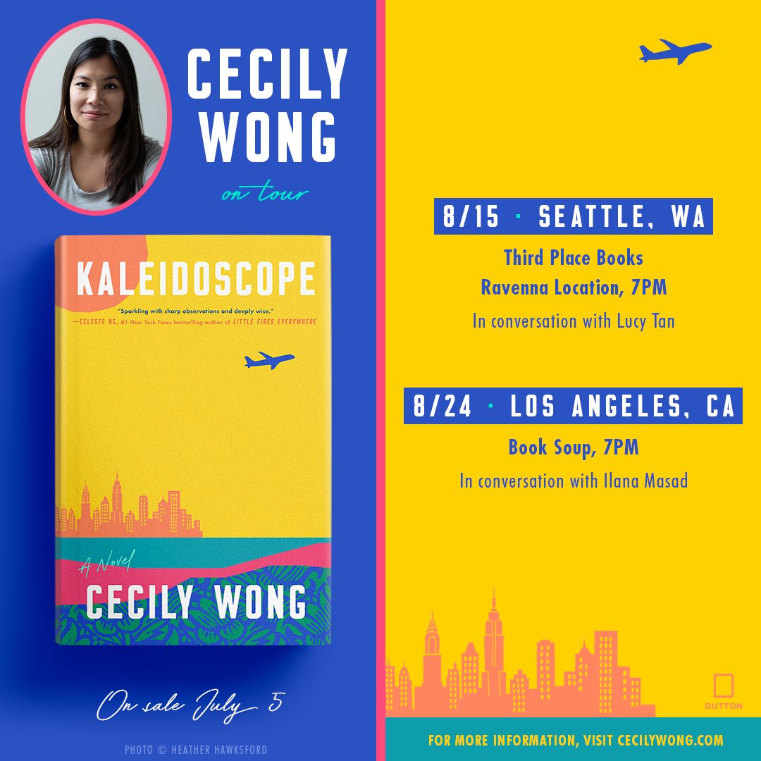 Soaking up the last of summer with two more tour stops with writers I love! SEATTLE: Come hang out with the incredibly insightful @citizenofspace and me at @ThirdPlaceBooks! LA: @ilanaslightly is so smart and hilarious and we will be at @BookSoup!!