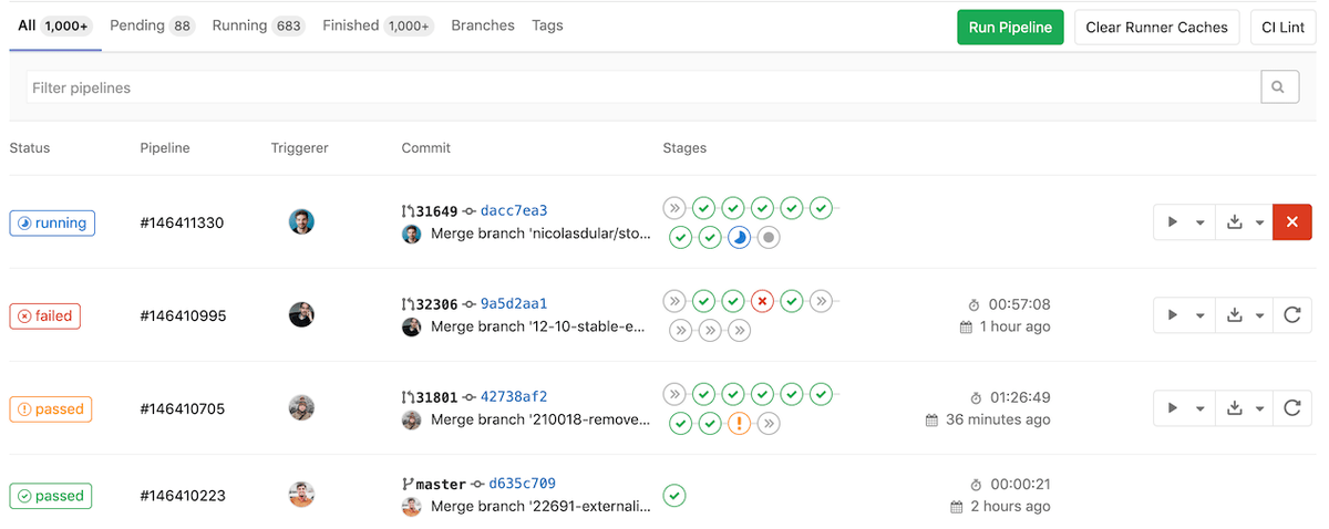 catlightio's tweet photo. CatLight now works with large #GitLab servers that have over a 100 active pipelines. https://t.co/PI1govV1KW