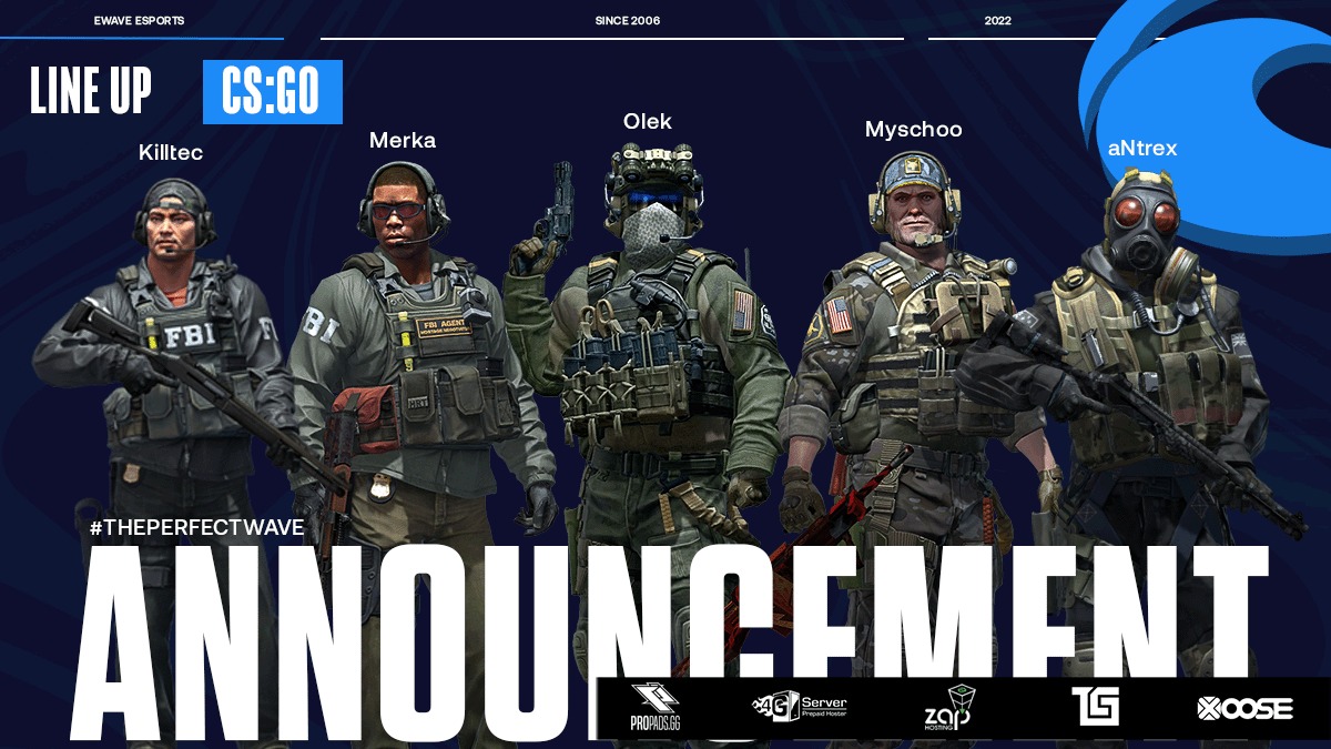 ⭐️#CSGO #Announcement⭐️

Wir sind so Happy unser neues CSGO Roster🤩 für die #ESLMeisterschaft by <a href="/99DAMAGEde/">99Damage</a> vorstellen zu dürfen.🥵

👤<a href="/cs_olek/">OlekCS</a> 
👤<a href="/Myschoocs/">Andreas Rändler</a> 
👤<a href="/Merka_cs/">Alex</a> 
👤<a href="/killtecyo/">killtec-</a> 
👤<a href="/aNtrex_cs/">aNtrex</a> 

NEWS ➡ ewave-esports.de/ewave-kehrt-zu…

#THEPERFECTWAVE 💙