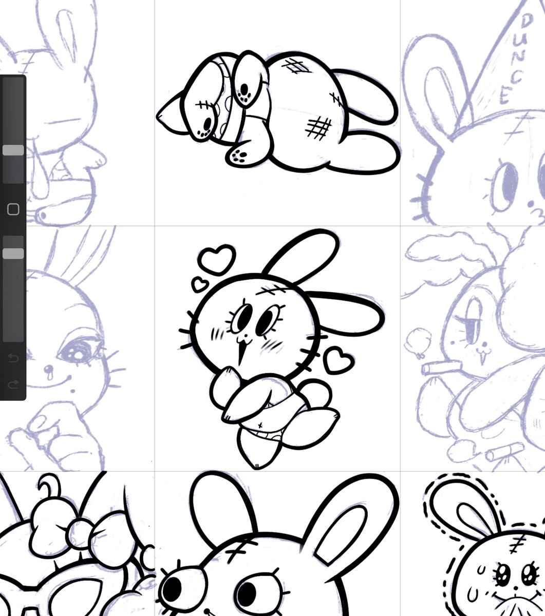 this was gonna be a surprise but since I've been buzzy with work I haven't had time to finish them yet so: here's a peak at some hoochimo emotes I've been working on 👀 