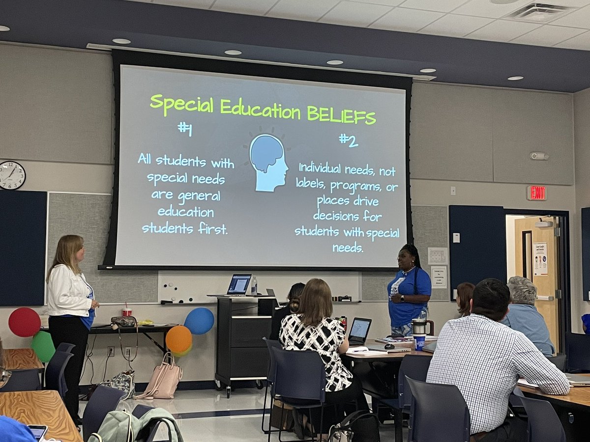 NISDSpecialEd's tweet photo. @NISDSpecialEd students with special needs are general education students first!! @sharlapowell4 @BrownChedra presenting on #PLAAFP training #CoordinatorInstitute #NISDIgnited #NISD #SERocks https://t.co/ij0QdNhTwD