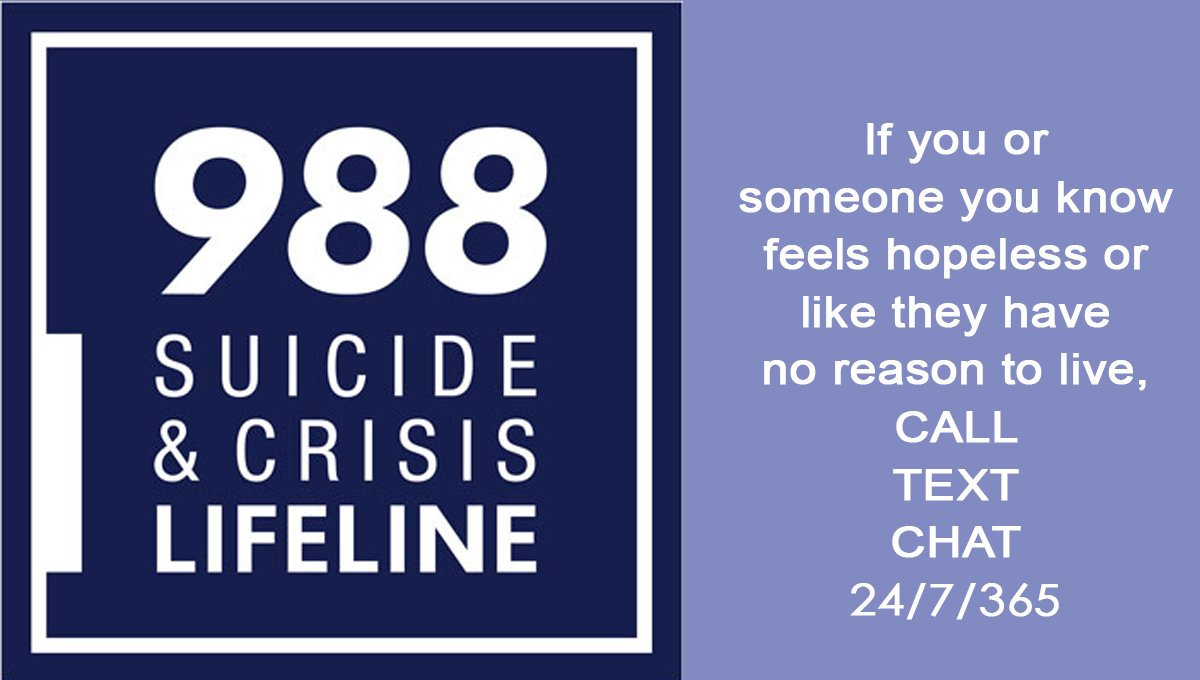 Center4FS's tweet photo. 988 has been designated as the new three-digit dialing code that will route callers to the National Suicide Prevention Lifeline. When people call, text, or chat 988, they will be connected to trained counselors in existing Lifeline network -  24/7/365 https://t.co/5gMPmmxewW